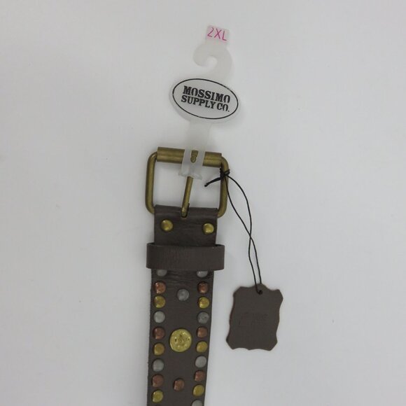 Mossimo Supply Co Women 2XL Multicolor Stud Genuine Leather Belt NEW 2009 NWT - Picture 2 of 11
